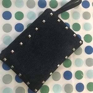 Handmade Denim Studded Clutch